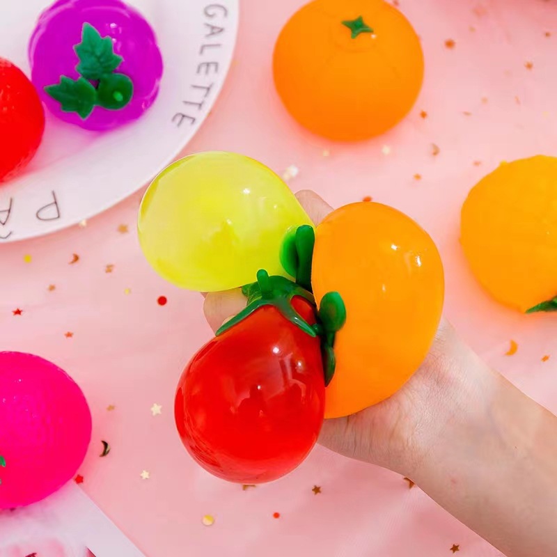 Transparent simulation eggs, new stress-relieving water balls, fruit kneading fun toys, stress-relieving release balls, children's wholesale pranks Specification image