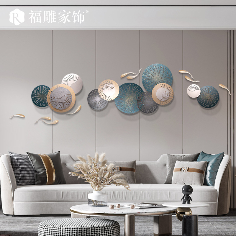 Fuciao decoración moderna y simple sala de estar tv sofá fondo decoración de pared tridimensionales luz de lujo en el pasillo de entrada basalto
