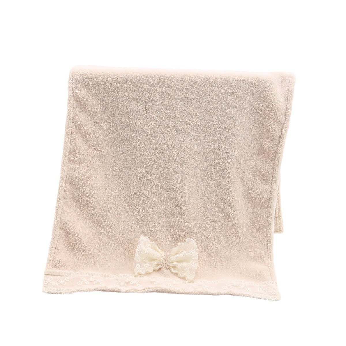 Ins Wind Bow Towel Coral Velvet Absorbent Quick Dry Hair Household Face Towel Student Dormitory Wipe Scarf Square Item Picture