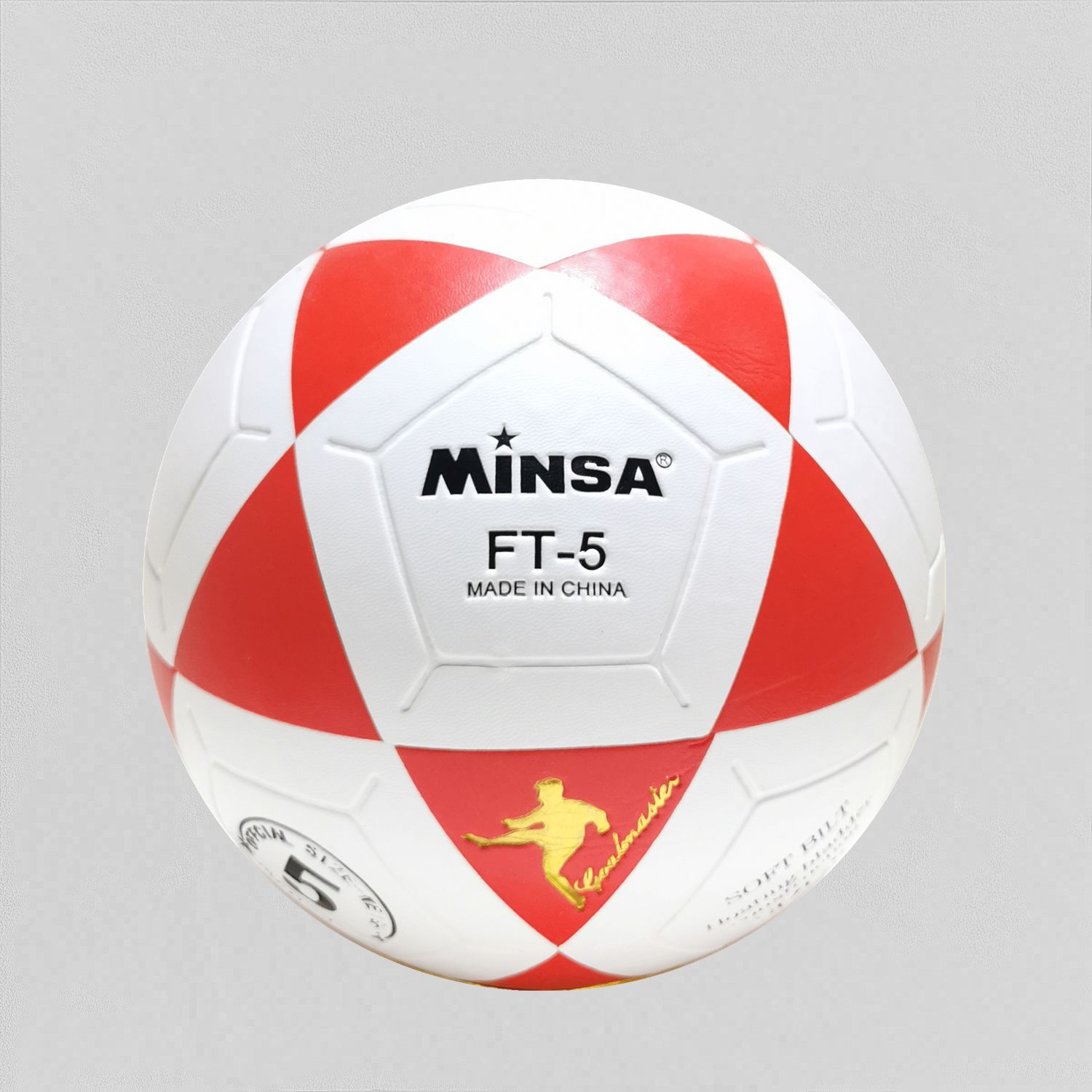 Direct sales of MINSA5 PVC veneered footballs from the football factory, specifically designed for adult and student training, are wear-resistant and can be printed with logos Specification image