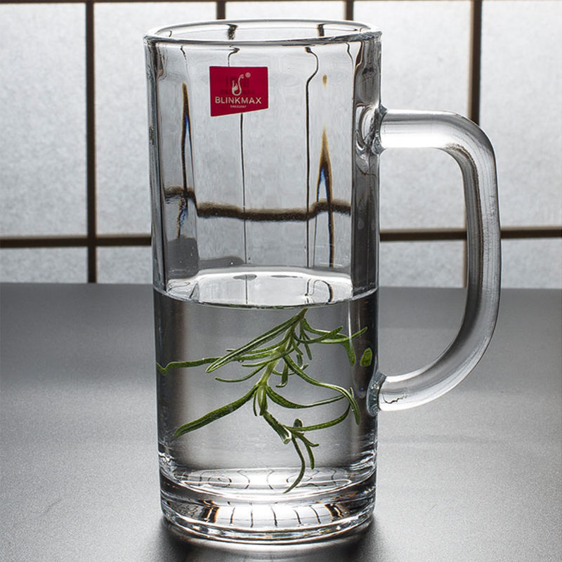 Lizun handle glass cup, multi-functional cold and hot all-purpose household water cup, tea cup, beverage milk cup, coffee cup, transparent Item Picture