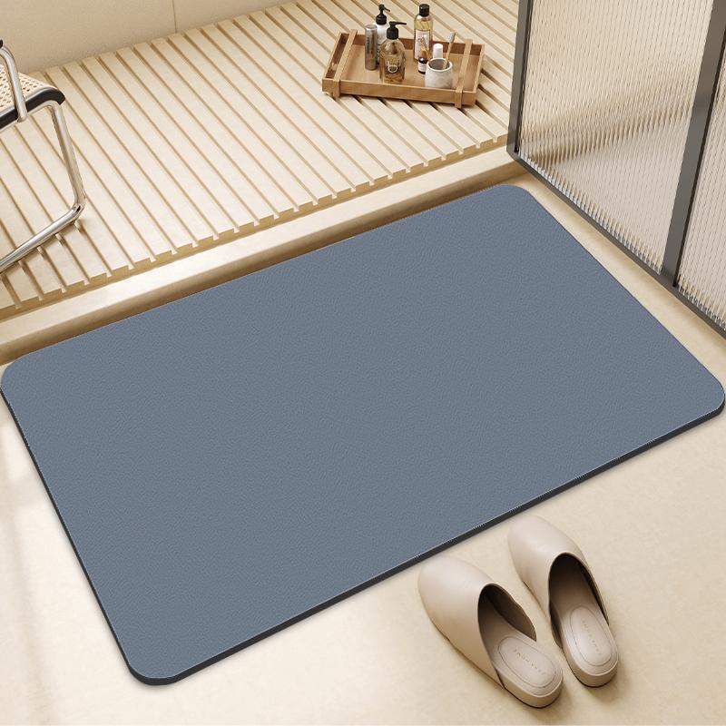 Wholesale Solid Color Diatom Mud Mat Household Bathroom Door Mat Bathroom Quick Dry Non-Slip Absorbent Foot Mat Can Be Cut Specification drawing