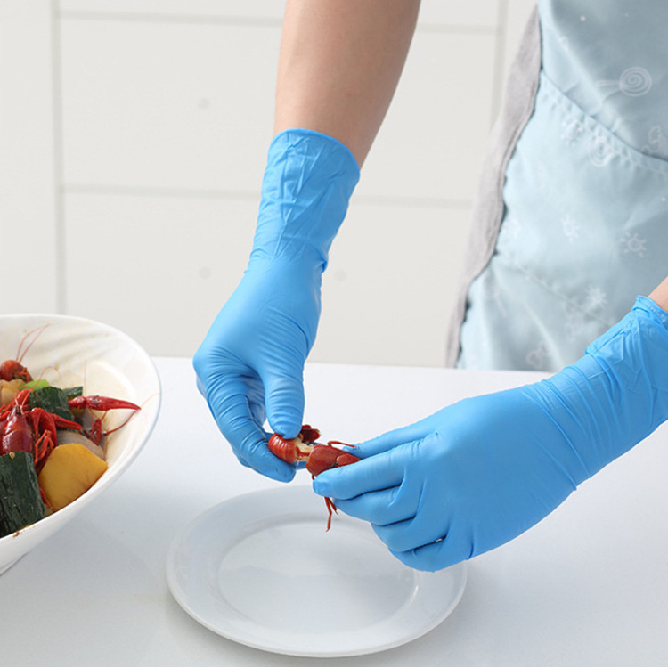 Disposable gloves wholesale Ding Qing gloves batch food labor protection kitchen nitrile protective gloves washing dishes wholesale full figure