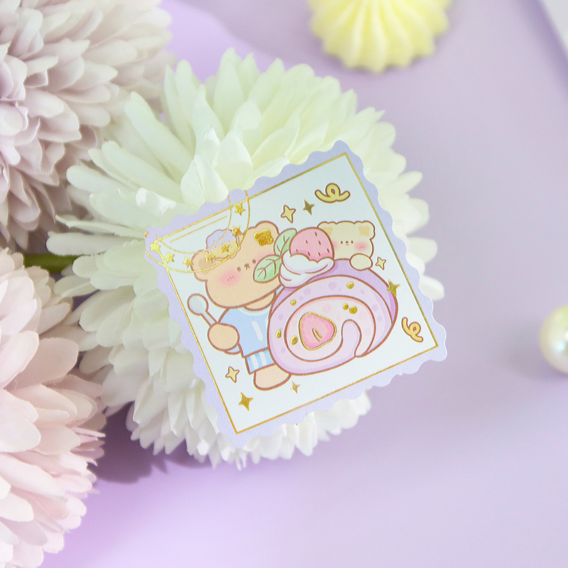 New cute stickers for DIY student planner decoration materials, including cartoonish and paper stamps Application Scenario