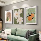 北欧客厅装饰画现代简约文艺沙发背景墙抽象挂画墙面温馨三联壁画