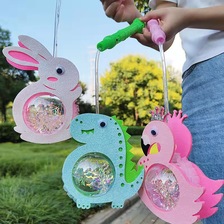 卡通兔子灯笼可爱儿童手提发光灯笼创意少女心洋娃娃手提星空球