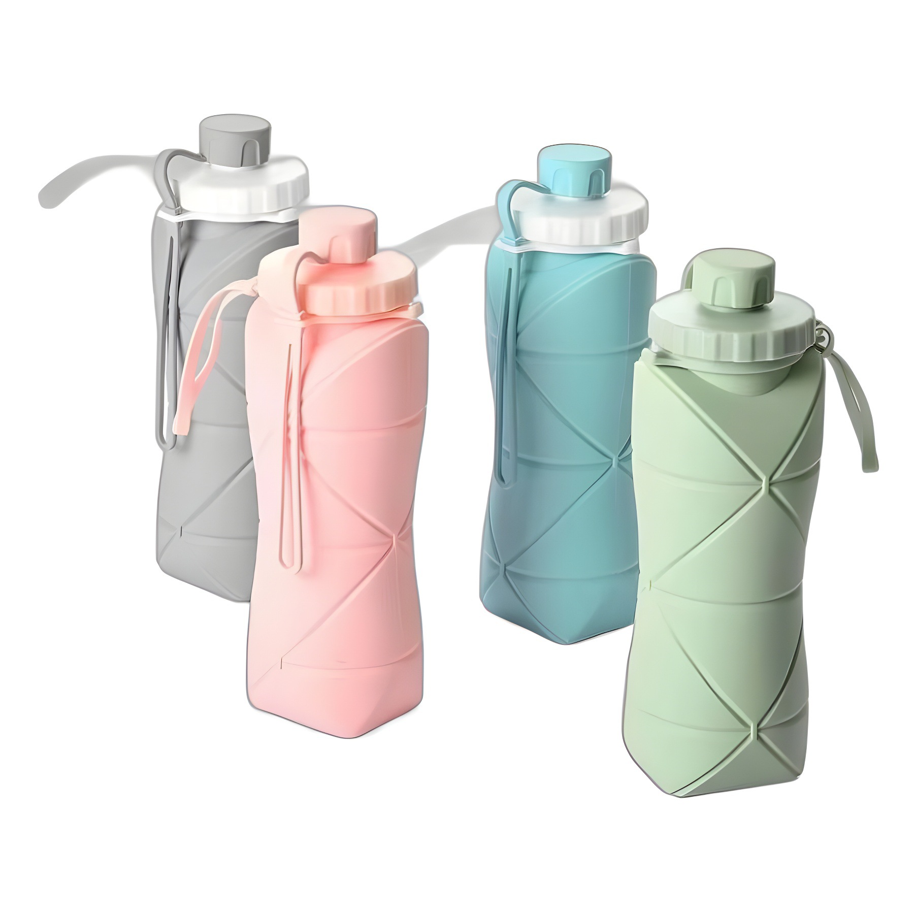 Amazon Silicone Water Cup Foldable Portable Sports Handy Cup Folding Cup Outdoor Travel Kettle 600Ml Item Picture