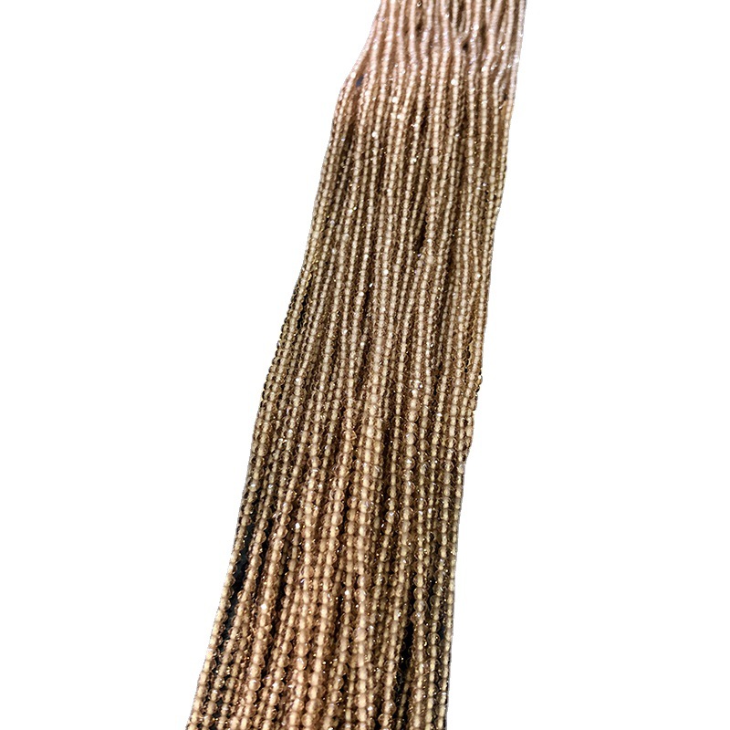 Light Gold Near Natural Stone 3Mm Spinel Semi-Finished Long Chain Diy Bracelet Anklet Manufacturers Direct Supply Item Picture