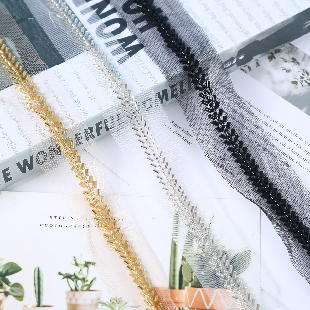 Fabricante nails hechos a mano cuentas pequeñas incienso coreano conductos cuentas correas de encaje malla de hilo DIY accesorios para el cabello correas de ropa accesorios
