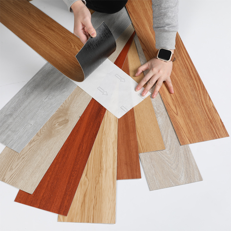 pvc地板贴批发出口木纹地板家用地面翻新改造水泥地直接铺加厚耐