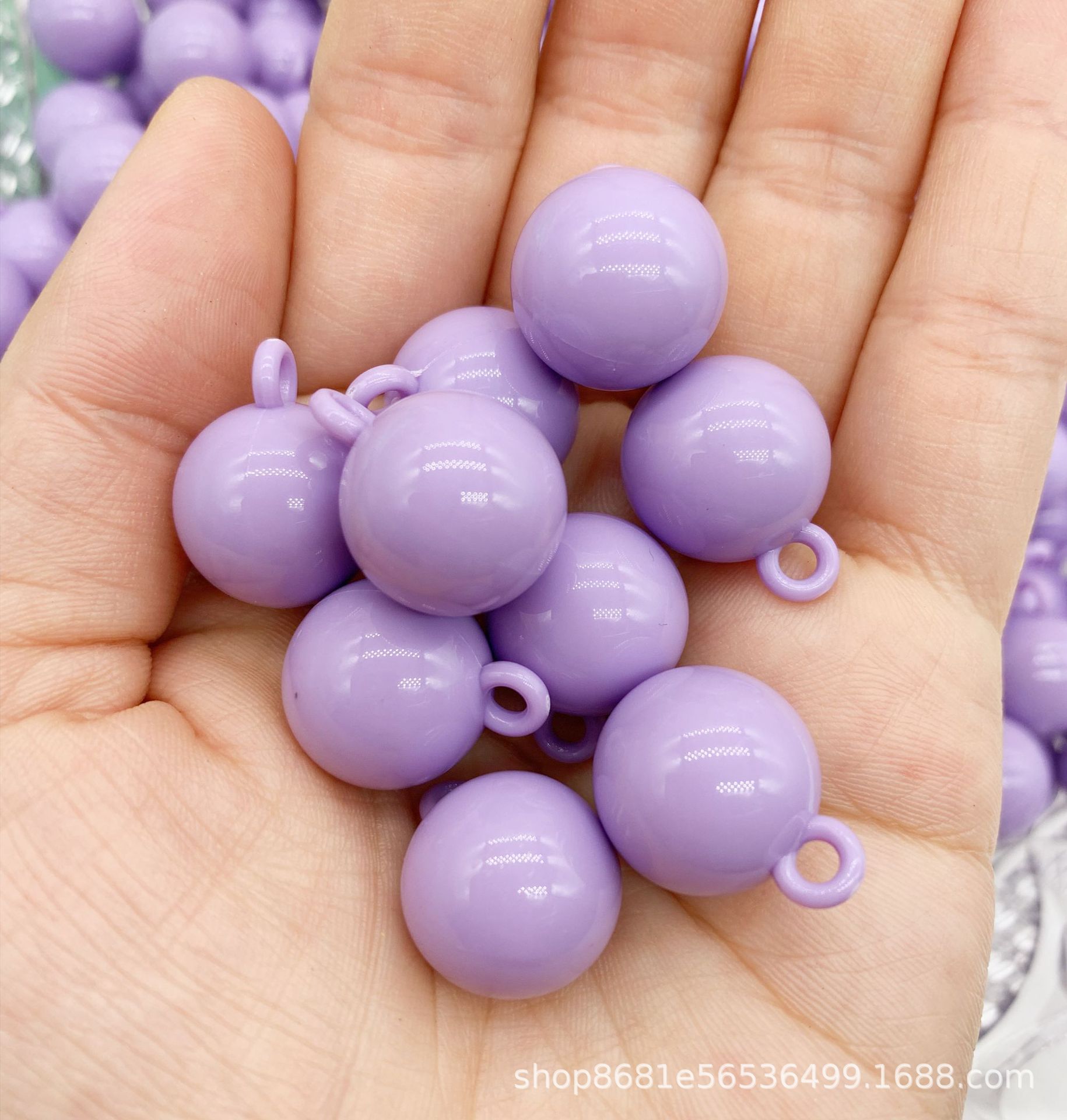 Acrylic hanging hole beads, macaron-colored beads, DIY headwear, key, bead material, bestseller in Douyin Live stream Specification image