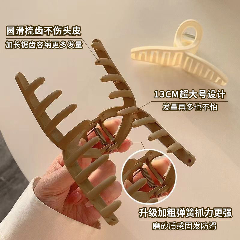 Black Shark Clip Women's Premium Hair Clip Hair Quantity Large Hair Grab Back Of Head Pan Hair Clip Headpiece Grab Clip details Picture