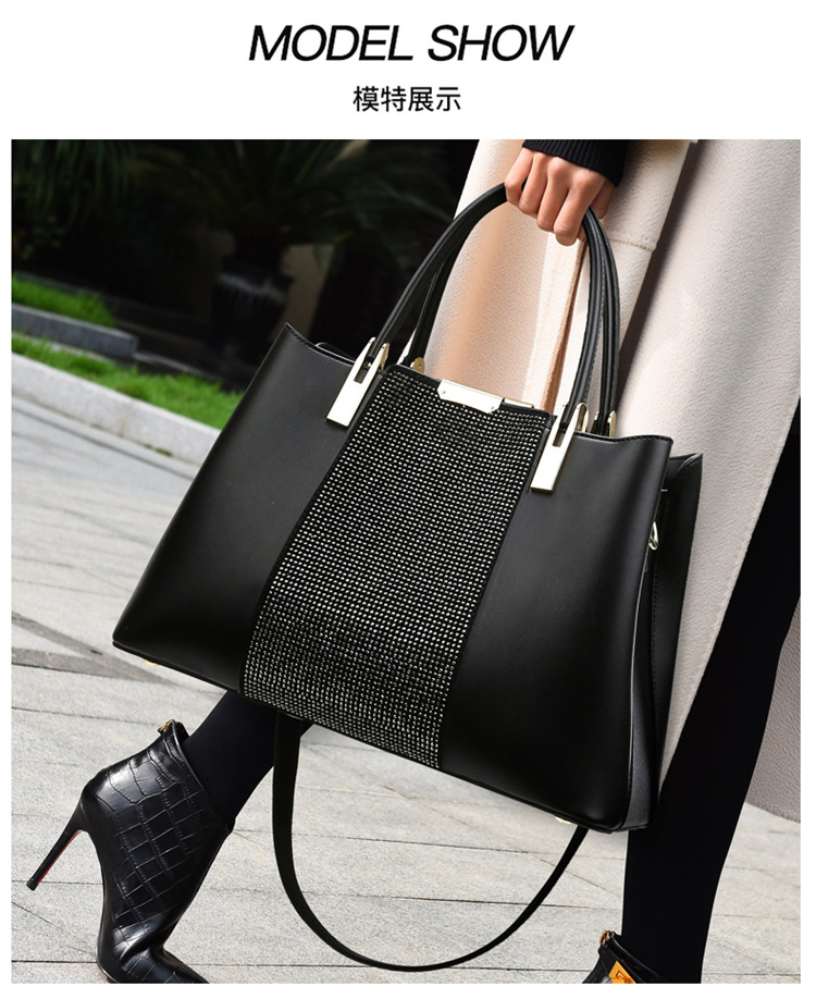 女士手提包时尚大容量托特包女新款高级感妈妈包上班通勤单肩女包详情4