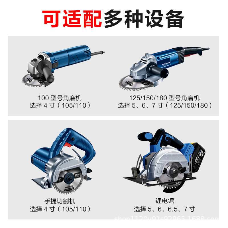 Handaway woodworking saw blade Angle grinder special hard alloy electric circular saw 4/5/7/8/10-inch wood cutting blade Application Scenario