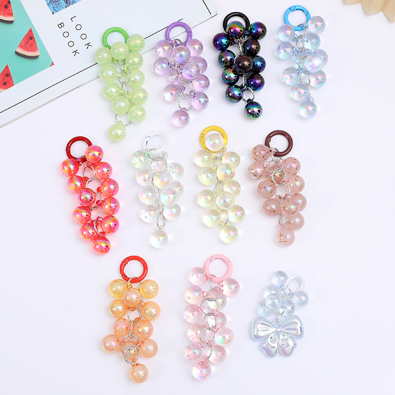 Acrylic Hand Beaded Large Grape String Open Blind Box Combination String Mobile Phone Chain Key Chain
