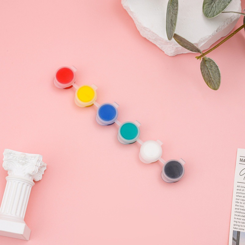 The manufacturer supplies 12-color 6-piece acrylic paint for children, student art drawing and coloring gypsum baby paint strips Specification image