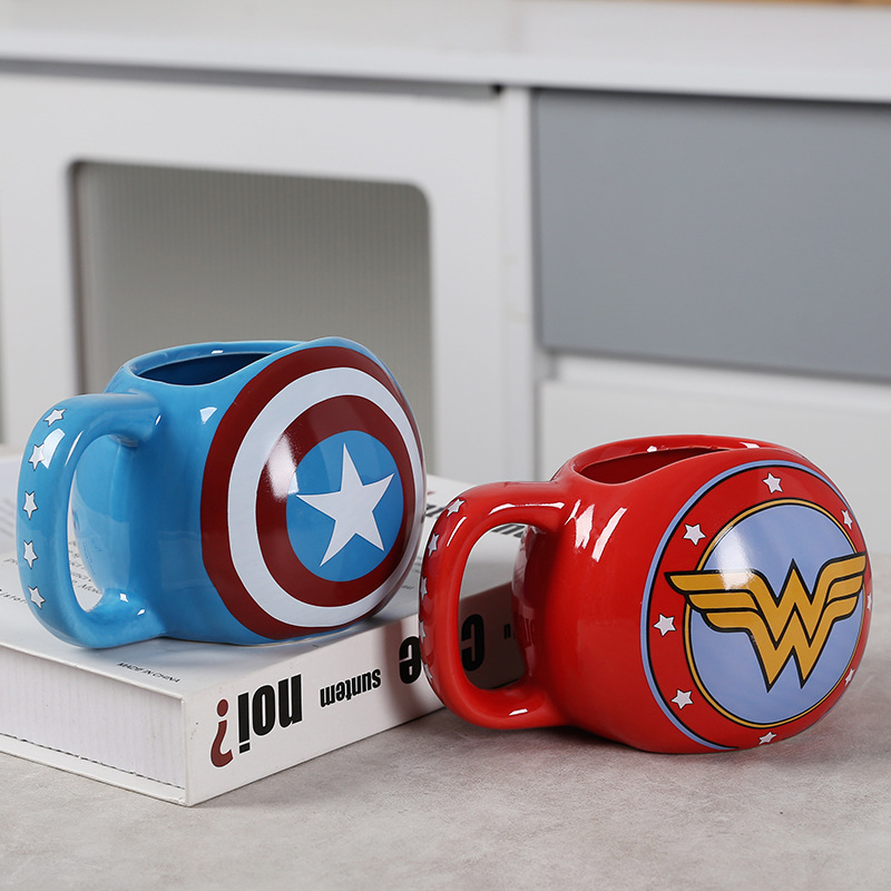 Avengers Ceramic Cup Spider-Man Hulk Thor Iron Man Superman Ceramic Coffee Cup details Picture