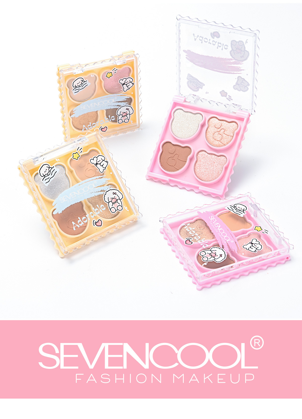 SEVENCOOL Contouring High-gloss one-piece Set: Earth tone matte high-gloss easy to apply stage makeup, exclusively for export pic 7