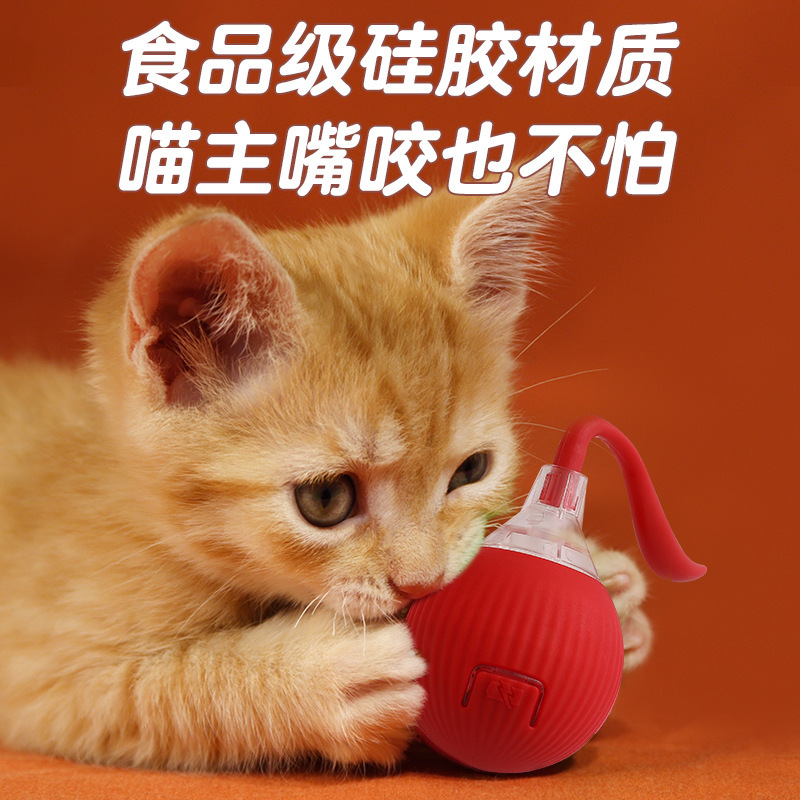 Cross Border Hot Sale Of Fun Cat Ball Intelligent Obstacle Avoidance Cat Toy Self-Amusement Cat Toy Rolling Ball Pet Toy Specification drawing