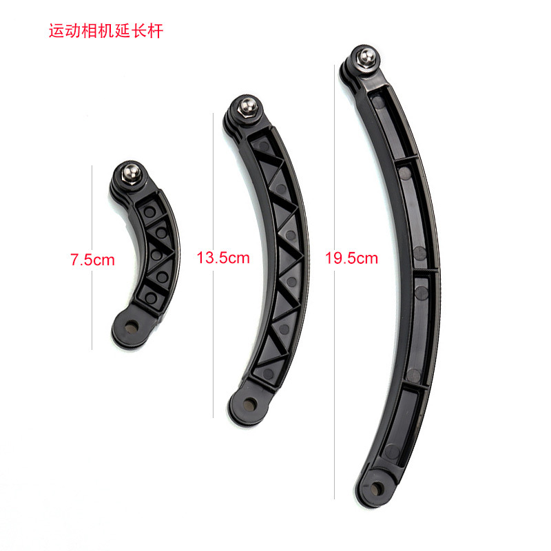 GoPro action camera accessories: short curved rod, neck extension rod, shooting extended arm, camera helmet stand pic 9
