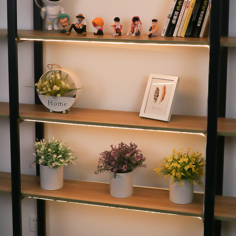 Display cabinets, led sensor light strips, wireless wardrobes, shoe cabinets, bookcases, wine cabinets, self-adhesive charging, no wiring required Specification image