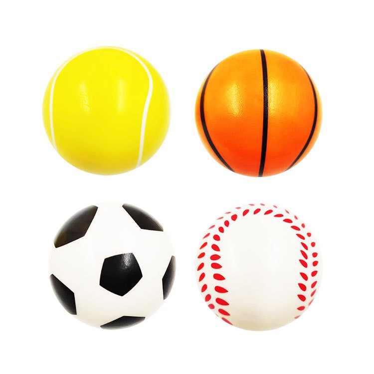 Amazon's best-selling 6cm football, basketball, PU foam sponge elastic ball, stress-relieving and venting ball toys Item Picture