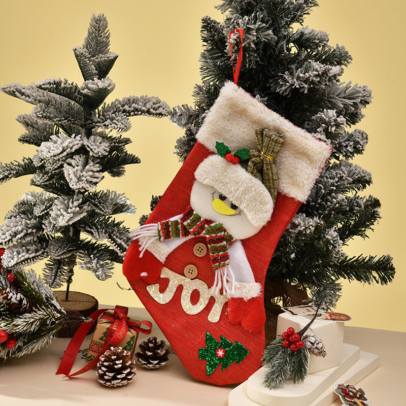 New Christmas Stockings Christmas Pendants Ornaments Embroidery Gift Bags Christmas Tree Ornaments Candy Bags Gift Bags details Picture