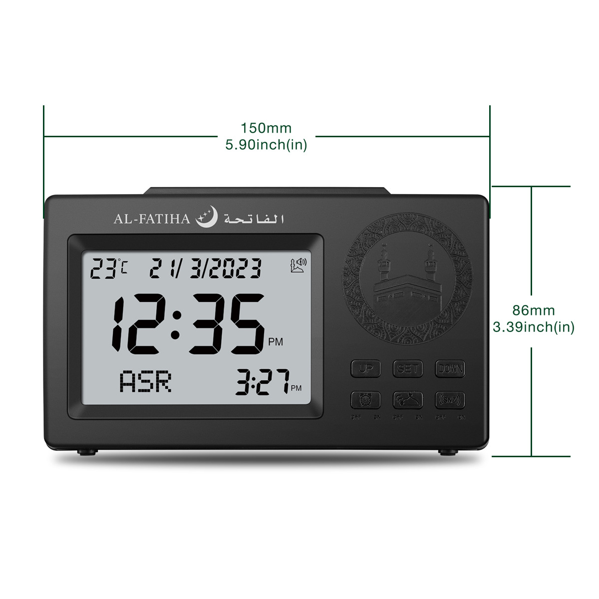 al-fatiha brand faj-106#LcD electronic alarm clock azan clock Electronic clock manufacturer Item Picture