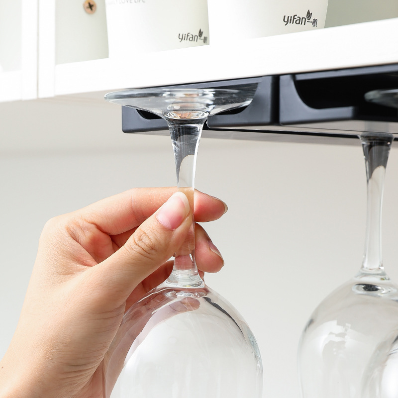 Creative red wine glass rack, hanging glass rack, household wine glass plastic hanging rack, wine cabinet cabinet, tall glass upside-down hanging rack Specification image