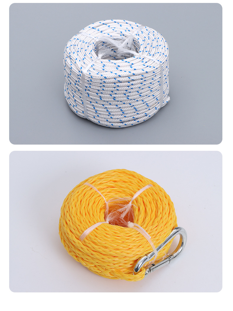 批发捆绑固定绳拖车绳涤纶编织体育用绳户外登山晾衣绳塑料编织绳详情9
