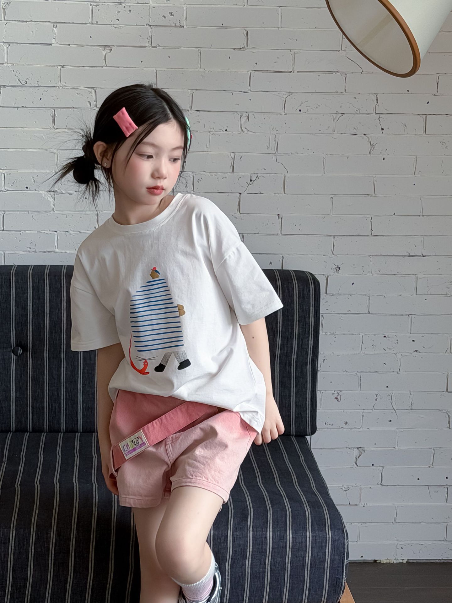 Camiseta para niños 2026 verano coreano versión para niños holgada cartoon print manga corta top piel amistosa transpirable polainas de algodón pic 17