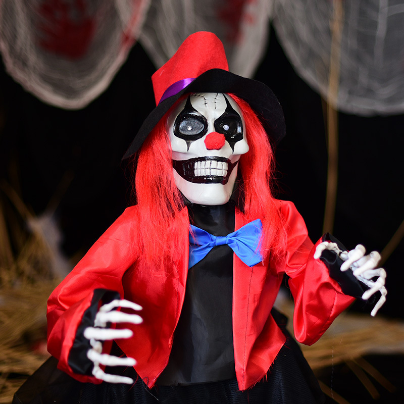 Longitudinal Hong cross border Halloween decoration inserted clown ghost light outdoor scene decoration photography props Application Scenario