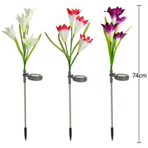 Cross-border LED sun lamp creative white lily lawn lamp ground lamp Lawn lamp landscape lamp garden lamp outdoor