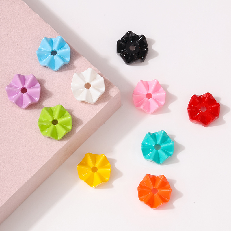 16mm acrylic Jenga perforated wavy snowflake diy jewelry, earrings, bracelet, necklace accessories material details Picture