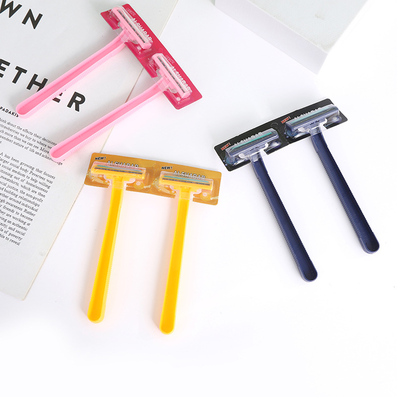 ALSHABAB吉派24把装2层刀片一次性剃须刀女士脱毛刀刮胡刀手动酒店防刮伤刀片图