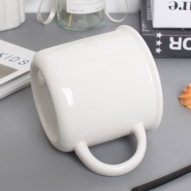 Manufacturers Directly Supply Pure White Ceramic Mug Water Cup Coffee Cup Tea Cup Simple Ceramic Cup Support Logo Printing Application Scenario