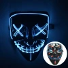New Halloween glowing mask: Black V for Vendetta, Sky Fox, Santa Claus Screaming, Glowing Mask details Picture