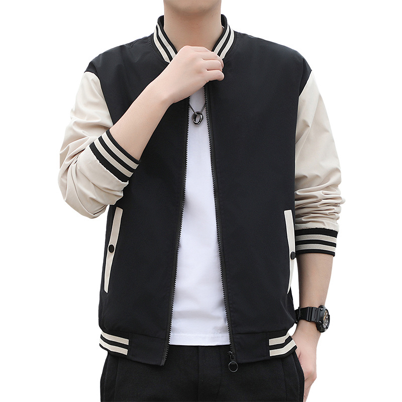 2022 New Spring Autumn Men's Jacket Korean Version Of The Trend Youth Casual Coat Fashion Stand Collar Baseball Wear Men's Wear Item Picture