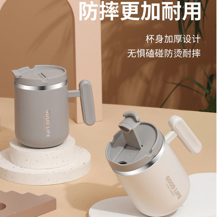 Gift coffee cups, double-layer insulated couple office creative girls, high appearance level 304 stainless steel mugs details Picture