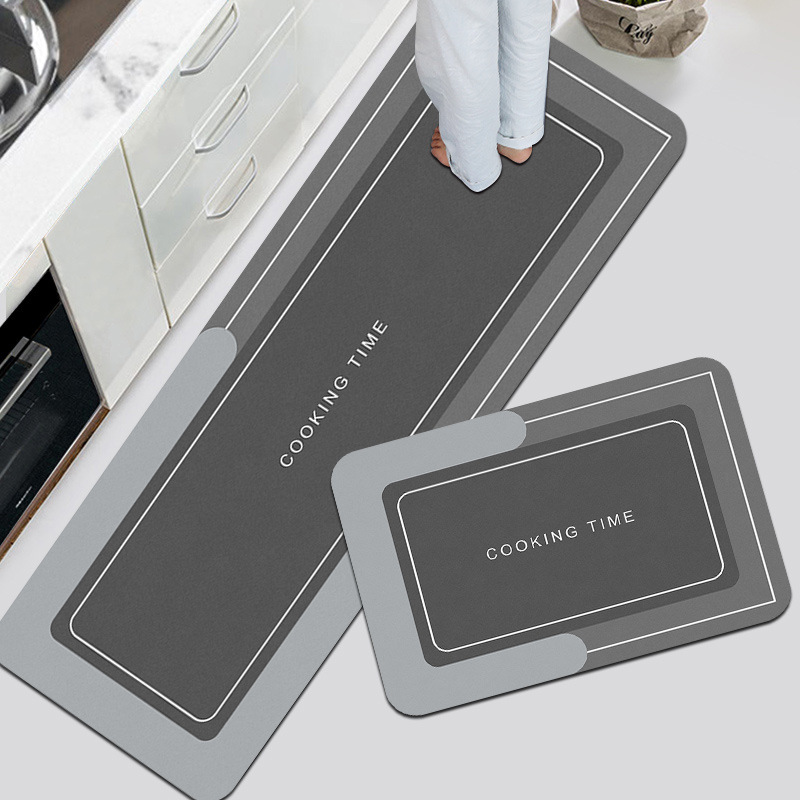 Morandi Kitchen Mat Rub Absorbent Oil Absorbent Diatom Mud Floor Mat Household Mat Non-Slip Diatom Mud Floor Mat details Picture