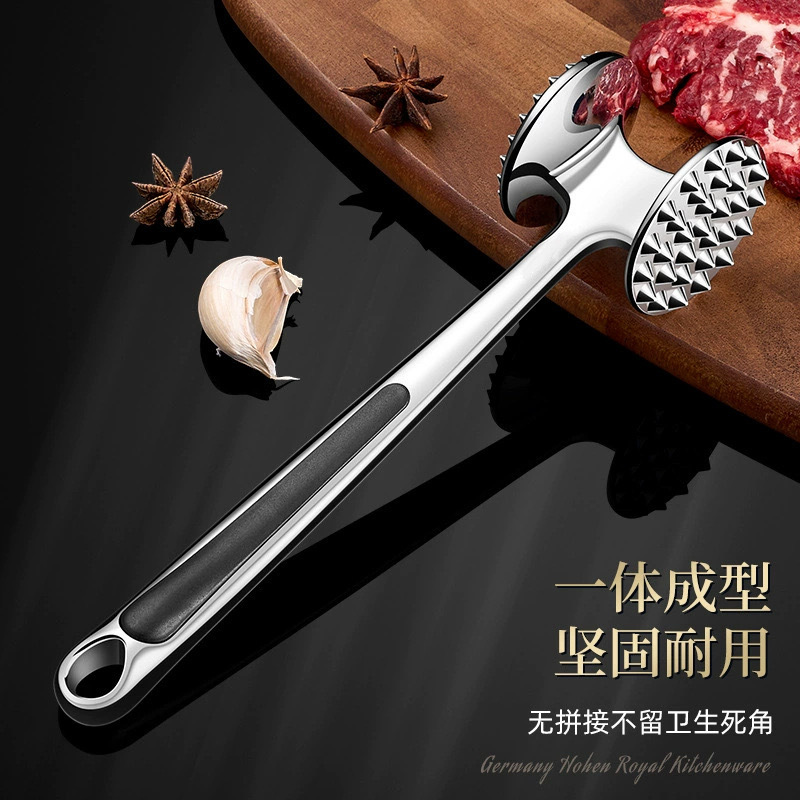 实心敲肉锤牛排锤牛扒捶锌合金断筋器厨房嫩肉打肉工具双面松肉锤