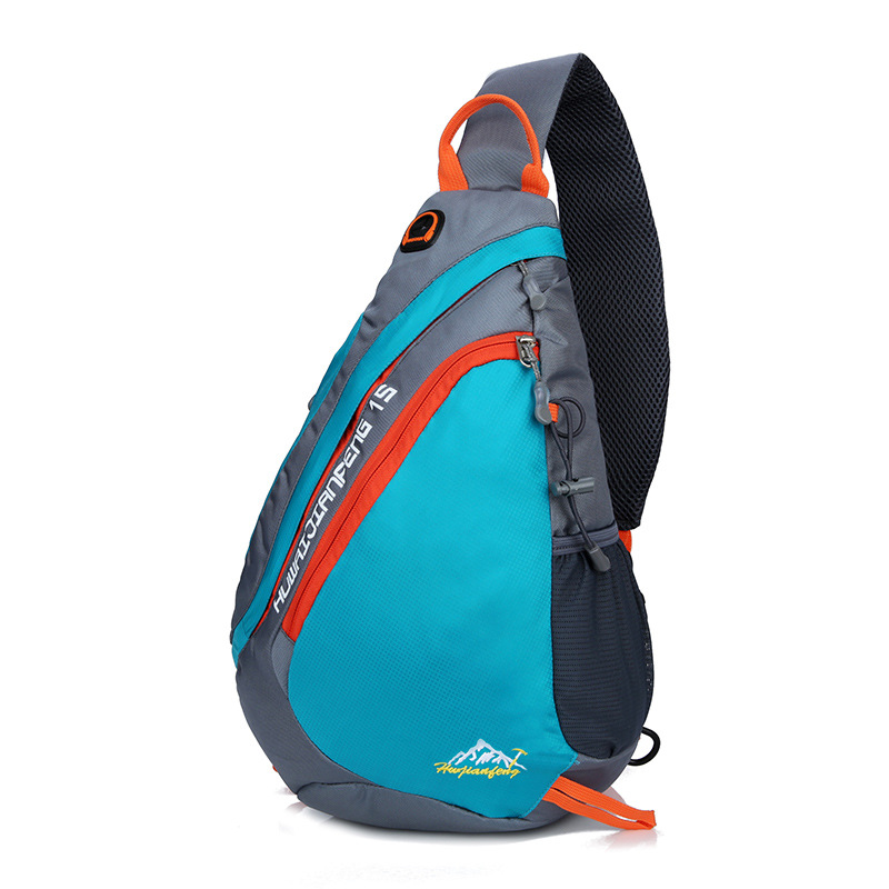 Outdoor sports crossbody bag for both men and women, multi-functional leisure travel single-shoulder cycling bag with multiple layers on the chest for mountain climbing Item Picture