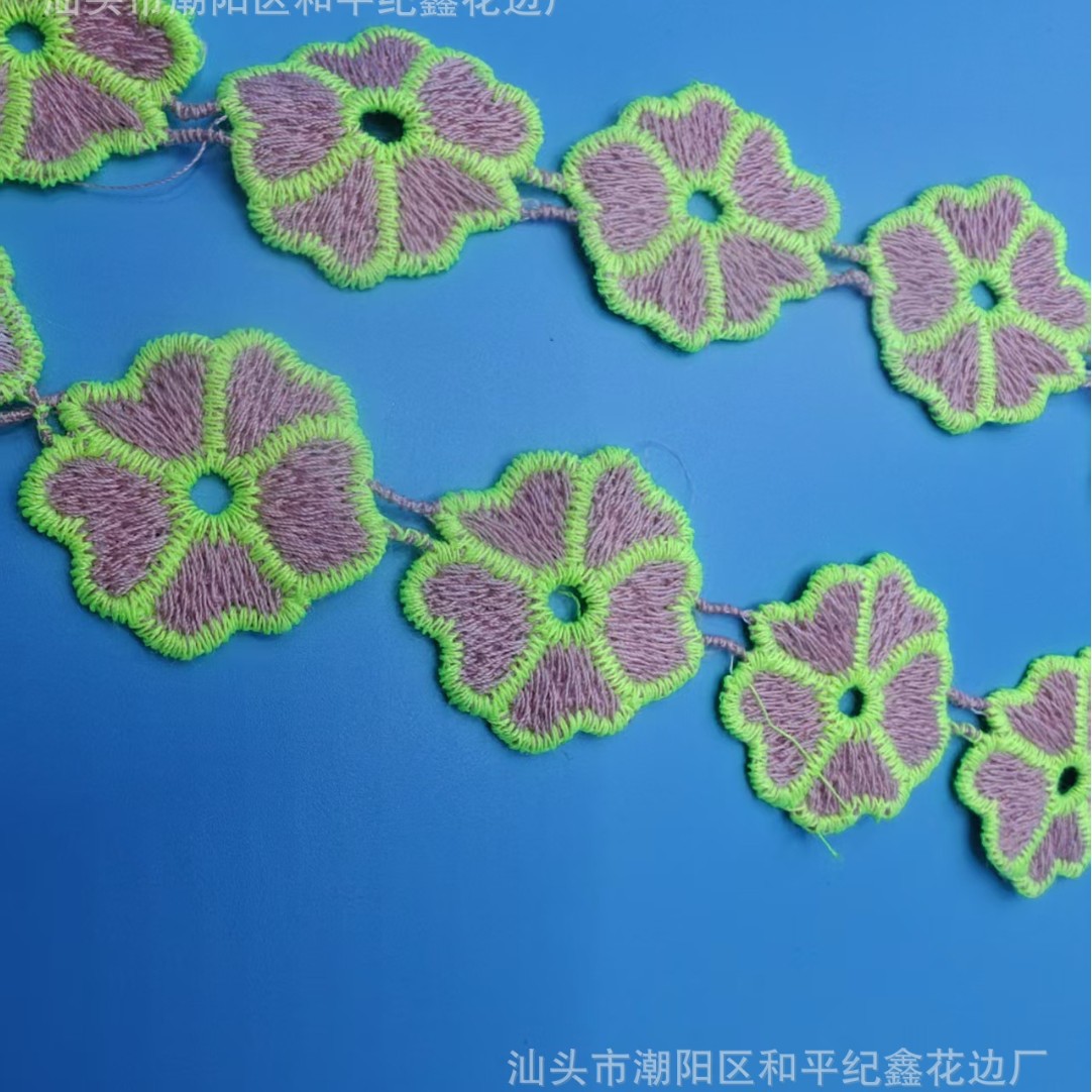 花边/花边钉珠/花边辅料/黑色蕾丝边/服装辅料花边细节图