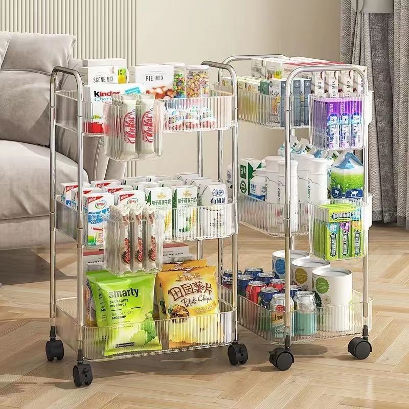 Bathroom Cosmetics Multi-Layer Storage Cabinet Mobile Cart Storage Rack Snack Nail Art Storage Rack Rs-500668