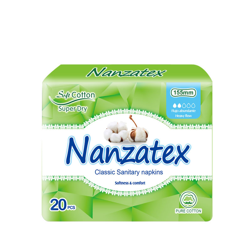 Manufacturers Wholesale Direct Sales Of Sanitary Napkins Pads 155Mm20 Pieces Of Foreign Trade Exported To Africa, Southeast Asia And South America Market Specification drawing