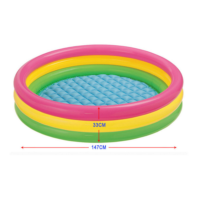 INTEX 57422 经典三环荧光水池 儿童户外草地泳池洗澡池 境外货源图