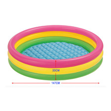 INTEX 57422 经典三环荧光水池 儿童户外草地泳池洗澡池 境外货源