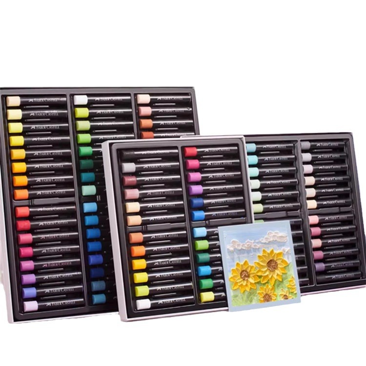 A complete set of 36-color Shan Hai Jing professional heavy-color oil pastels from Faber-Garter, Germany, with 24 macaron basic crayons Item Picture