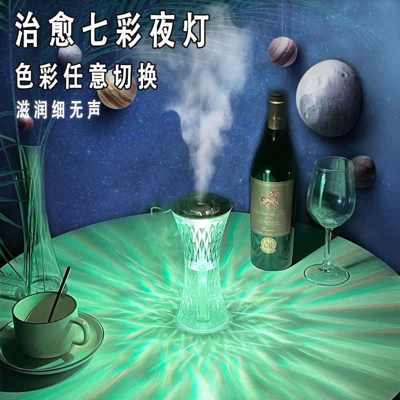 2022 Creative led Ambient Night Light Desktop Humidifier, Home Mini Atomizer, Air Humidifier with Large Capacity details Picture