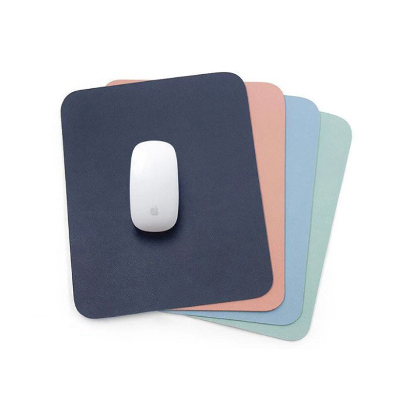 Leather mouse pad, anti-slip computer desk pad, game wrist guard desk pad, simple small pad, custom LOGO based on provided image